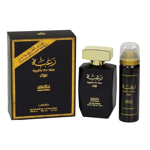 Raghba for Man 100ml Perfume with deodorant EDP by Lattafa